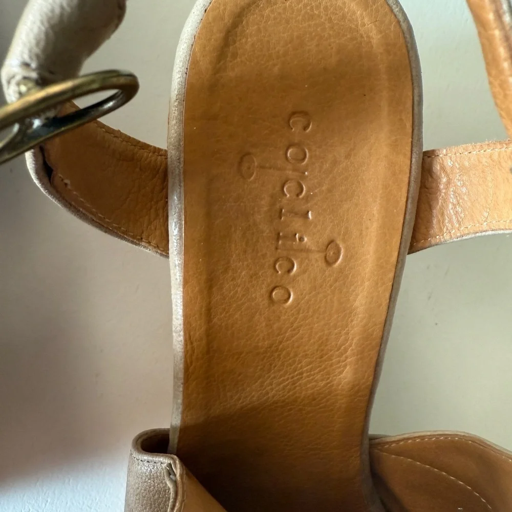 Coclico Taupe Wedge Sandals size 41